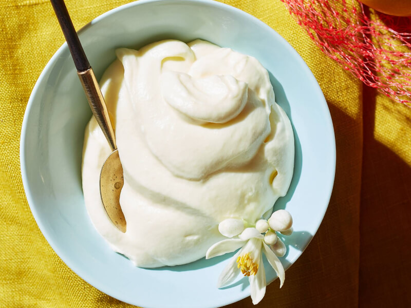 Mousse in a dish