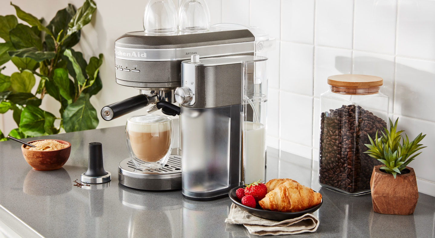 KitchenAid® espresso machine on a countertop