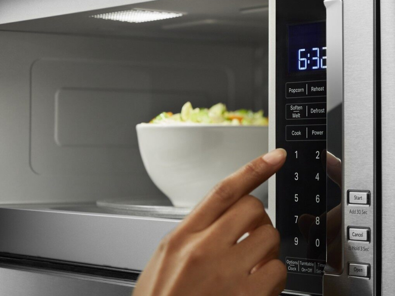 Heating a dish in a microwave