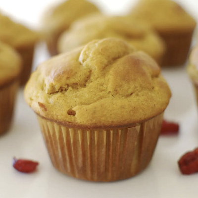 Close-up of a pumpkin muffin