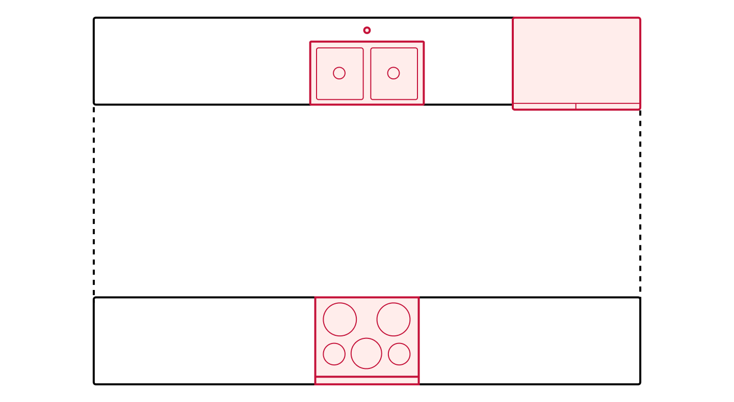 Galley kitchen infographic
