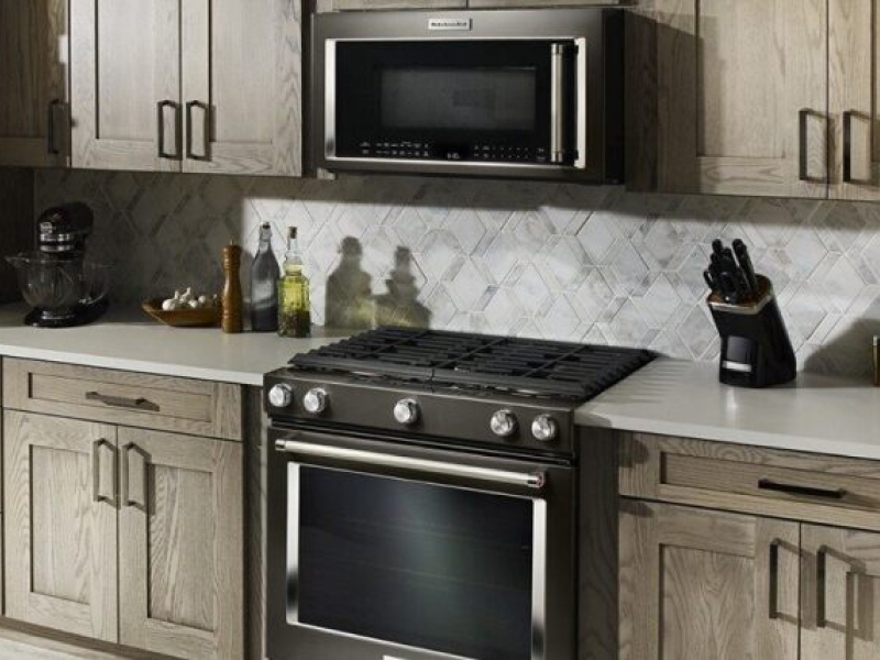 A KitchenAid® stainless steel slide-in range