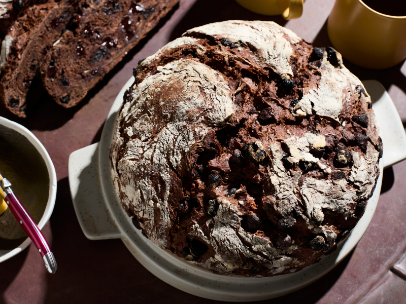 Chocolate sourdough bread