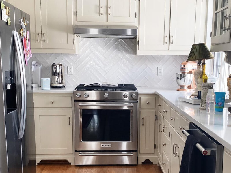 A small kitchen with KitchenAid® appliances strategically placed throughout