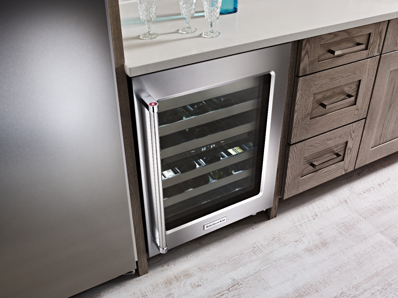 Undercounter wine coolers from KitchenAid.