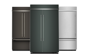 A collage of KitchenAid® built-in refrigerators
