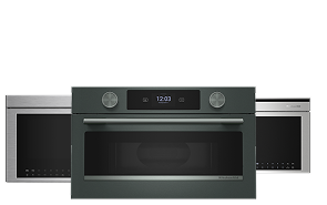 A collage of KitchenAid® built-in microwaves