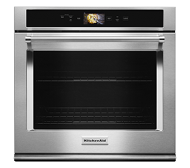 A stainless steel KitchenAid® wall oven