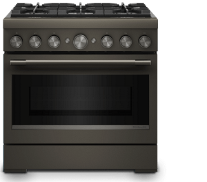 A Black Ore dual-fuel commercial-style range.