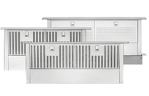 A collage of KitchenAid® Downdraft Vents