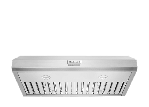 A KitchenAid® 36" Commercial-Style Under-Cabinet Range Hood System