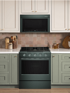 A Juniper microwave installed above a Juniper range.
