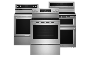A collage of KitchenAid® Freestanding Ranges