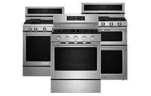 A collage of KitchenAid® Freestanding Ranges