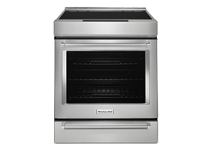 A KitchenAid® 30" Induction Slide-In Range with Air Fry Mode