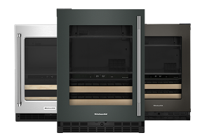 Multiple KitchenAid® beverage centers in a row