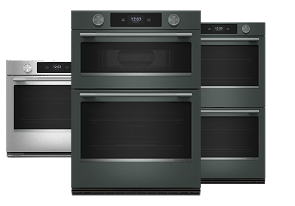 Three KitchenAid wall ovens.