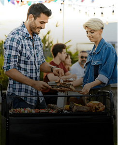 People outside at a picnic.