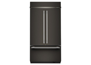 A KitchenAid® 42" Built-In French Door Bottom Mount Refrigerator with Platinum Interior