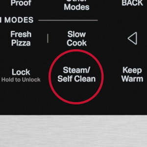 Steam/Self Clean setting on an oven control panel