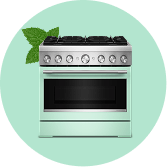 A KitchenAid® range in Spearmint