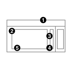 A microwave with numbers indicating model number placement