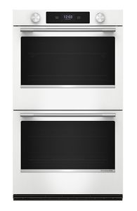 30-inch Smart Electric Double Wall Oven with Assisted Cooking Modes - White