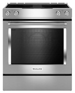 30-Inch 4-Element Electric Downdraft Slide-In Range