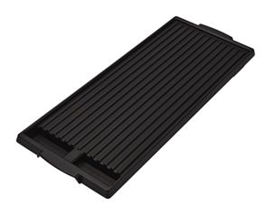 Range Grill Kit - Black with Non-Stick Surface Cast Aluminum and 2-Divided Grease wells (1 1/8-IN H X 7 3/4-IN W X 19 3/4-IN D)