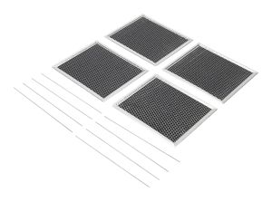 Charcoal Range Hood Recirculation Filter with Clips - Black